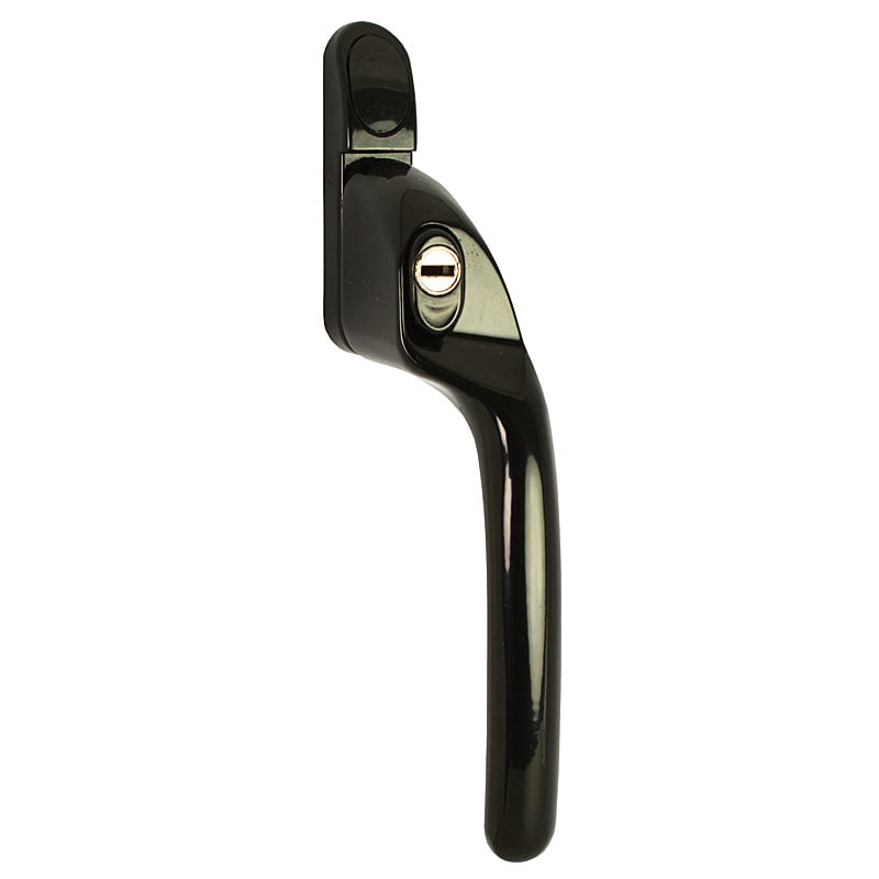 Fab & Fix Black W86 Cranked Upvc Window Handles, Right, 40Mm, Connoisseur