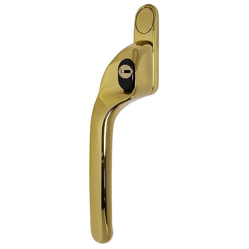 Fab & Fix W86 Offset Upvc Window Handles, Left, Brass, 15Mm,