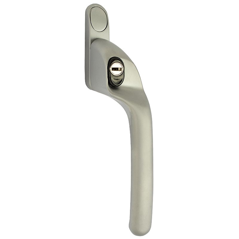 Fab & Fix Silver W86 Cranked Upvc Window Handles, Right, 25Mm, Connoisseur