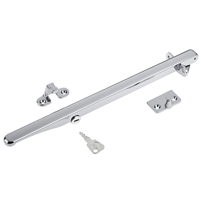 Fab & Fix W88 Timber Casement Window Stay, 10 Inch Window Arm, Chrome, Era