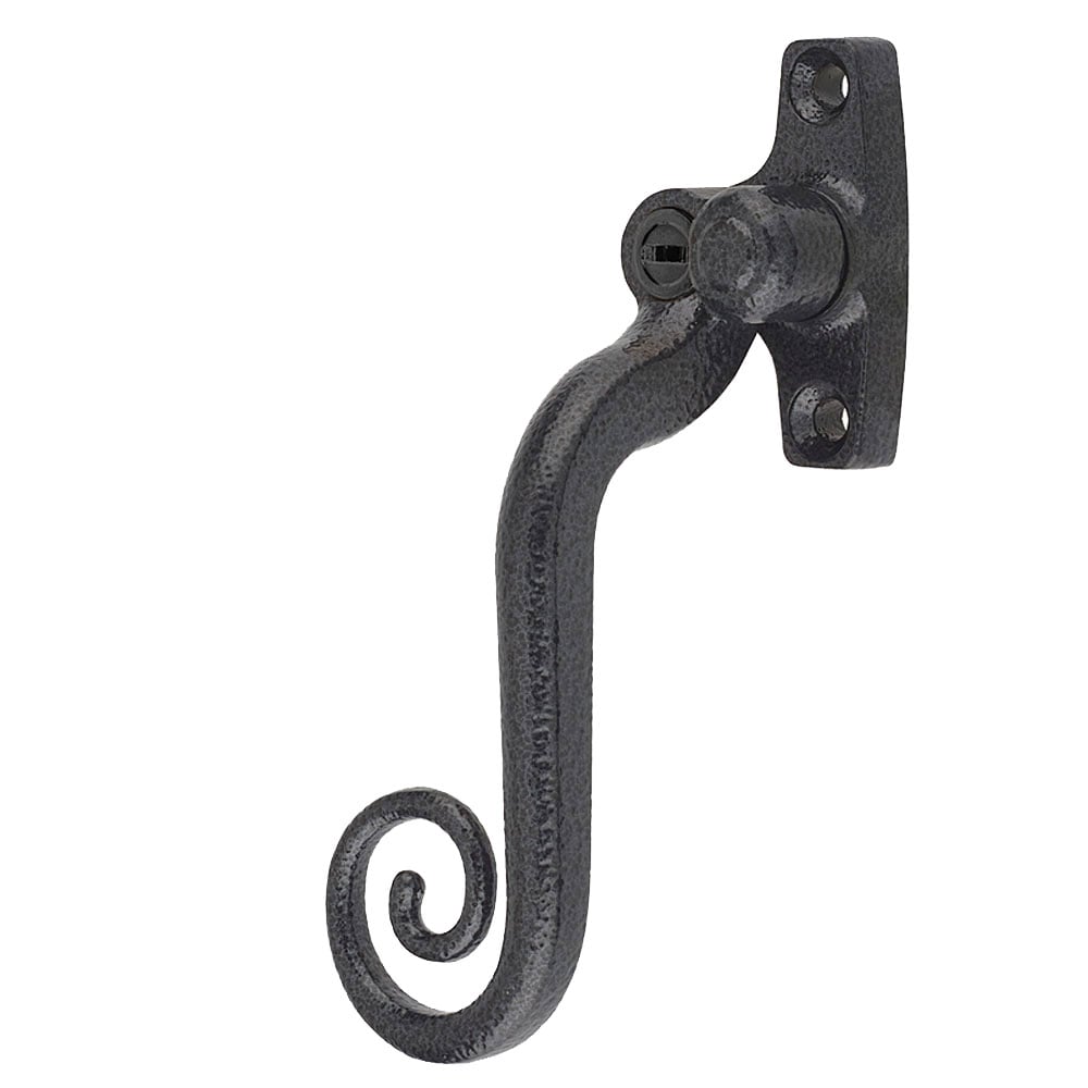 Era Black W90 Monkey Tail Locking Upvc Window Handles, Left, 30Mm