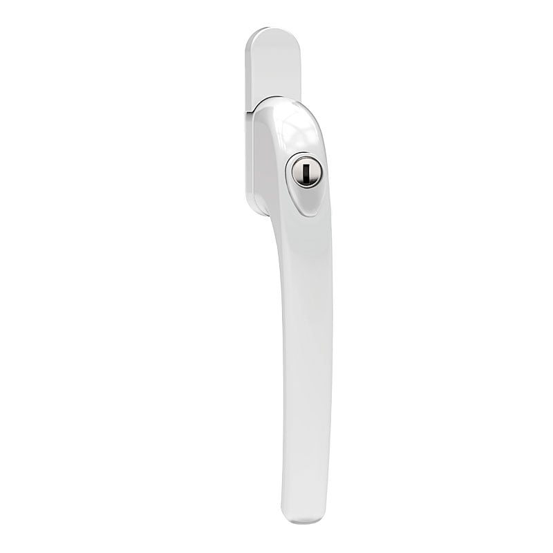 Mila White W94 Antibacterial Espag Upvc Window Handles, 40Mm Spindle