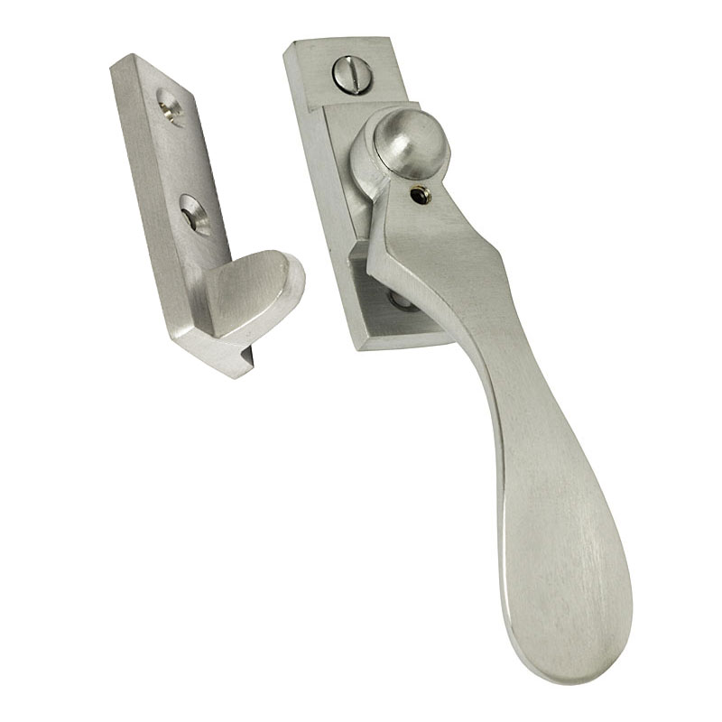 W95 Locking Casement Window Latch, Silver, Weathersealed Catch