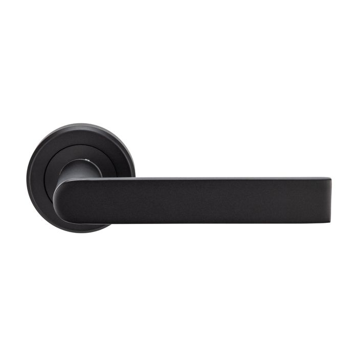 Carlisle Brass Black Xd06 Edge Lever Rose Door Handle, Matt