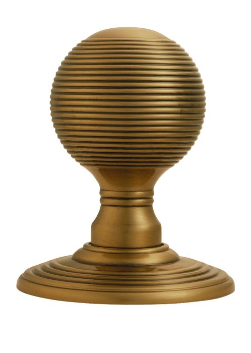 Carlisle Brass Xd20 Reeded Internal Door Knob, Antique Brass