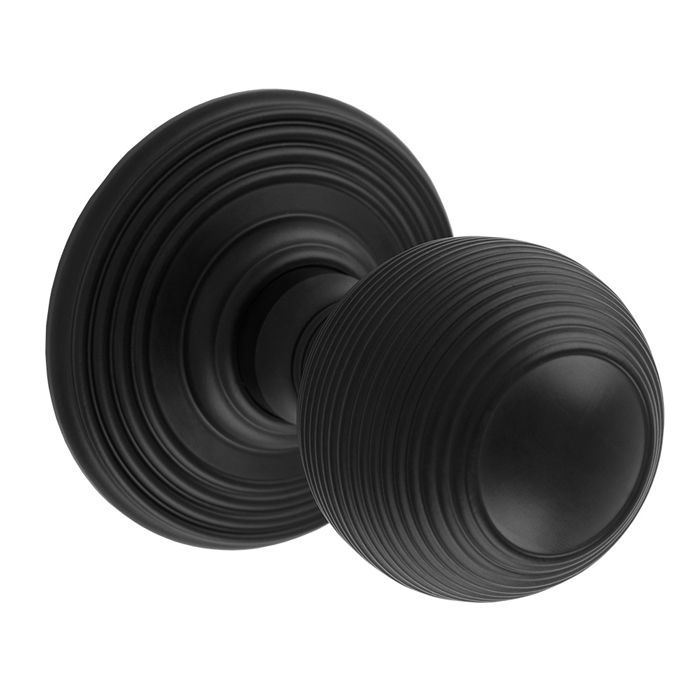 Carlisle Brass Black Xd20 Reeded Internal Door Knob, Matt