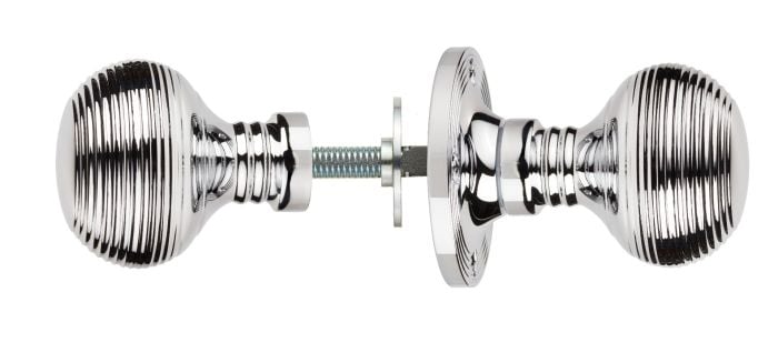 Carlisle Brass Xd22 Queen Anne Rim Door Knob, Polished Chrome