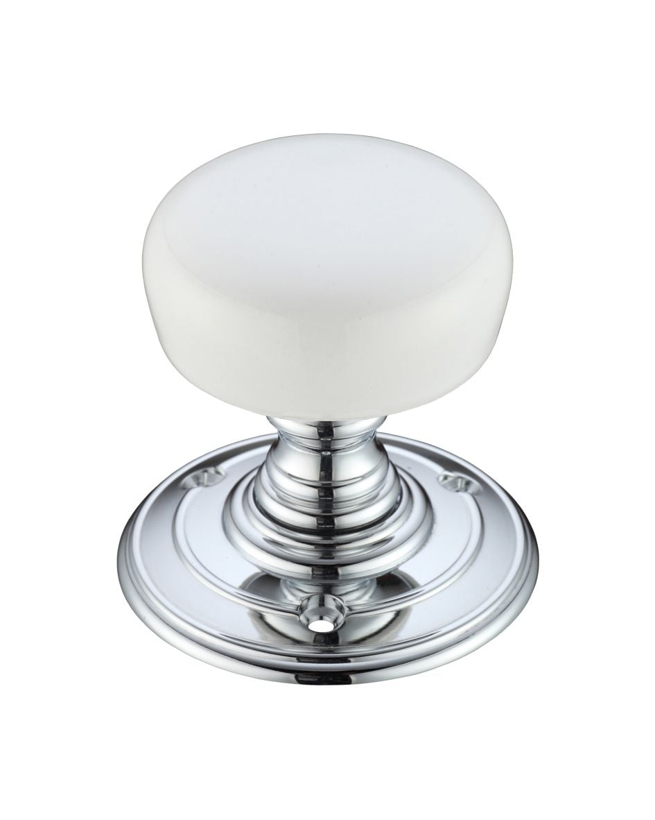 Zoo Xd27 Porcelain Internal Door Knob, Polished Chrome