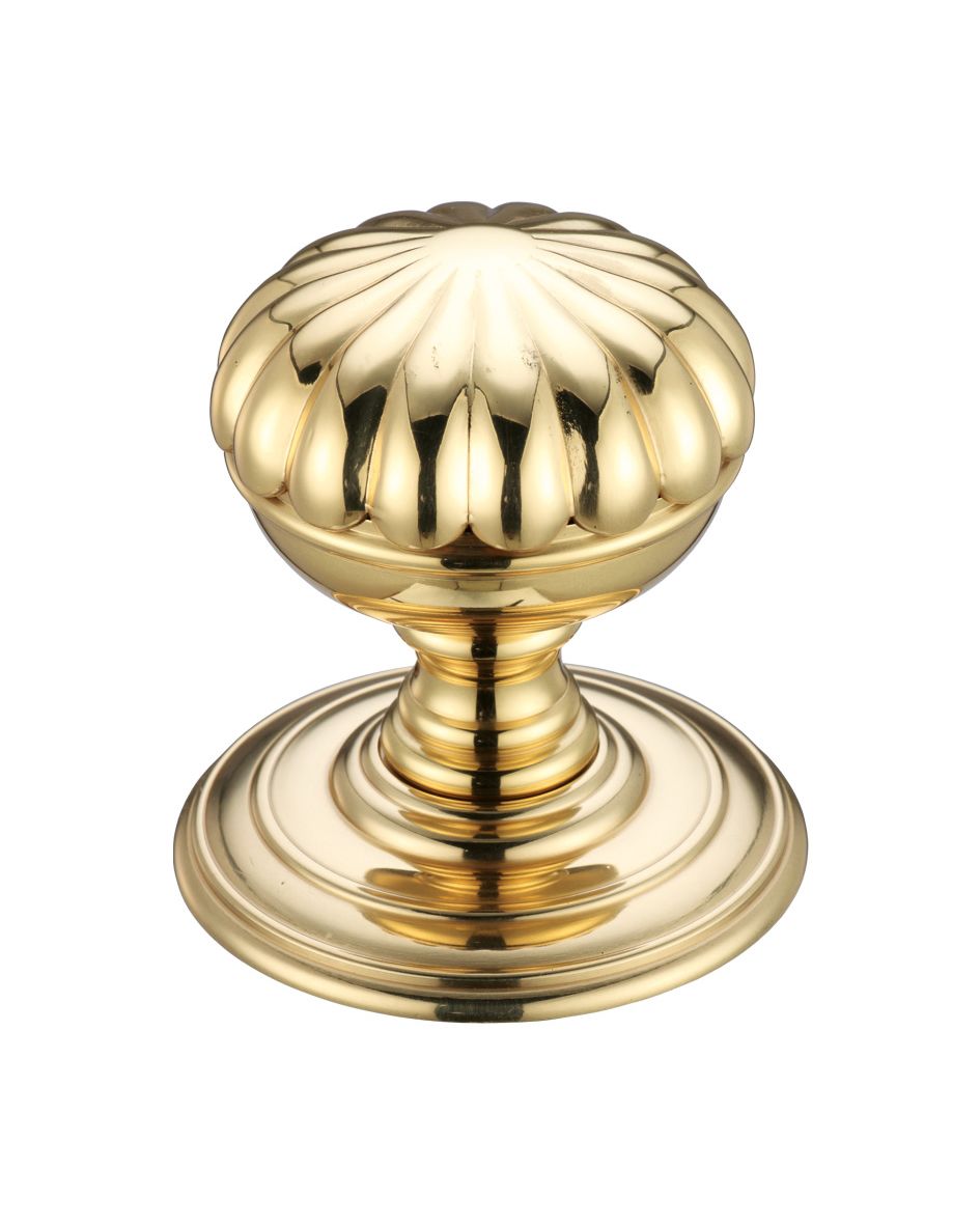 Zoo Xd28 Flower Internal Door Knob, Polished Brass