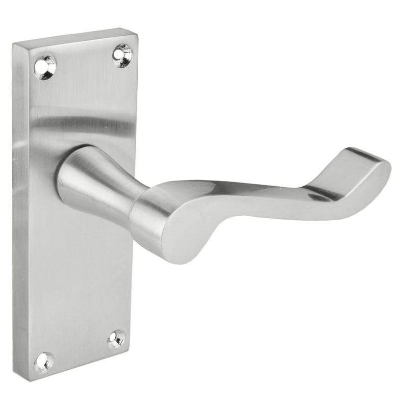 Handlestore Silver Z06 Victorian Scroll Internal Door Handles, Latch, 120 X 42Mm