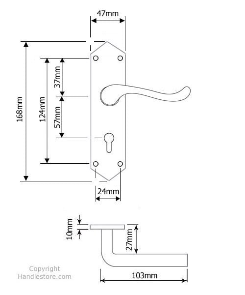 Diagram Image for Z09 Lever Lock Door Handles