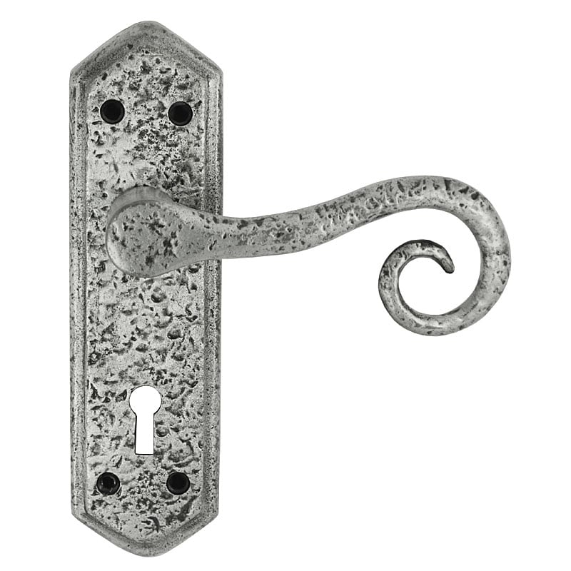 Frelan Z121 Pewter Internal Locking Door Handle, Royal