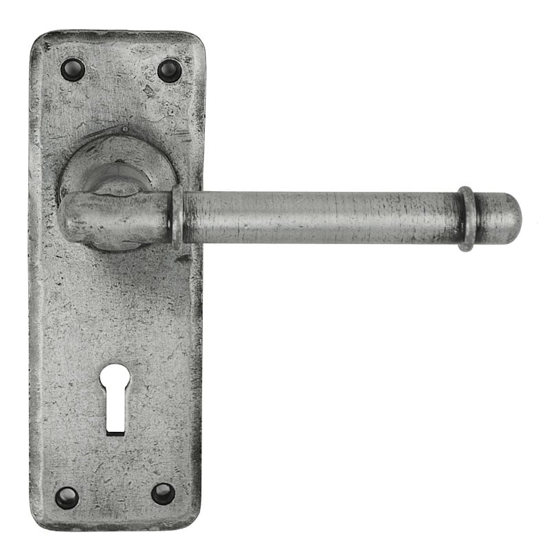 Frelan Z125 Solid Hand Forged Iron Lever Locking Exterior Door Handle, Belfry