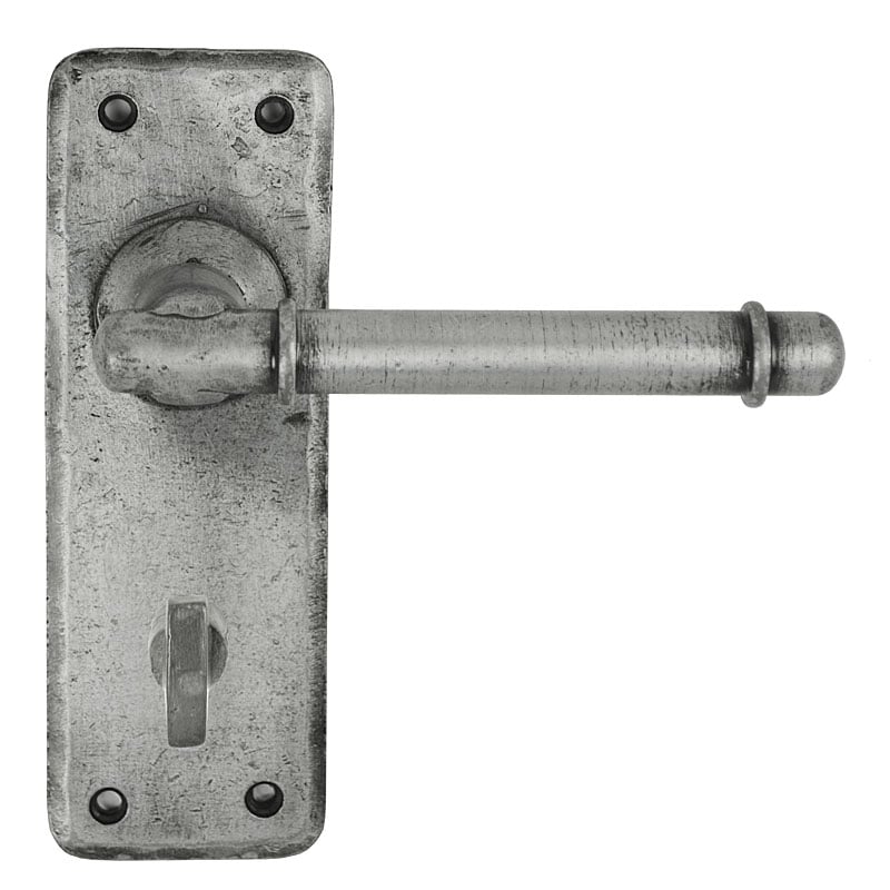 Frelan Z126 Solid Hand Forged Iron Lever Bathroom Door Handle, Belfry