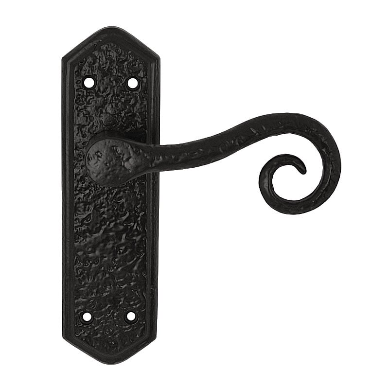 Frelan Black Z140 Tudor Antique Monkey Tail Latch Door Handles