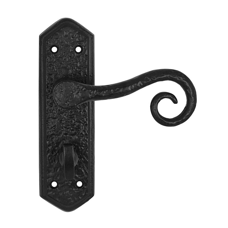 Frelan Black Z142 Tudor Antique Monkey Tail Bathroom Door Handles