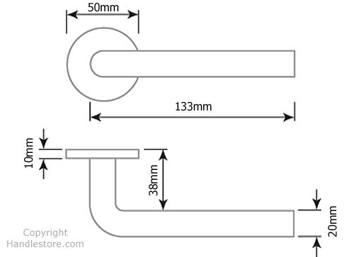 Diagram Image for Z18 Modena Lever Rose Door Handle