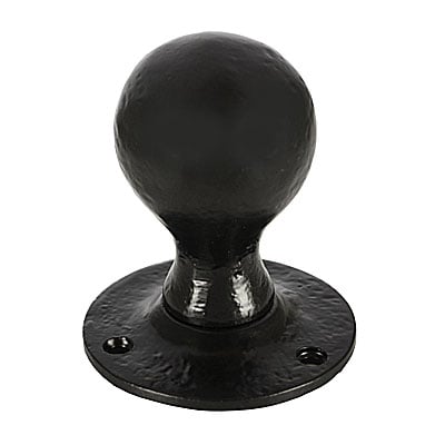 Frelan Black Z24 Antique Tudor Ball Door Knob, Mortice