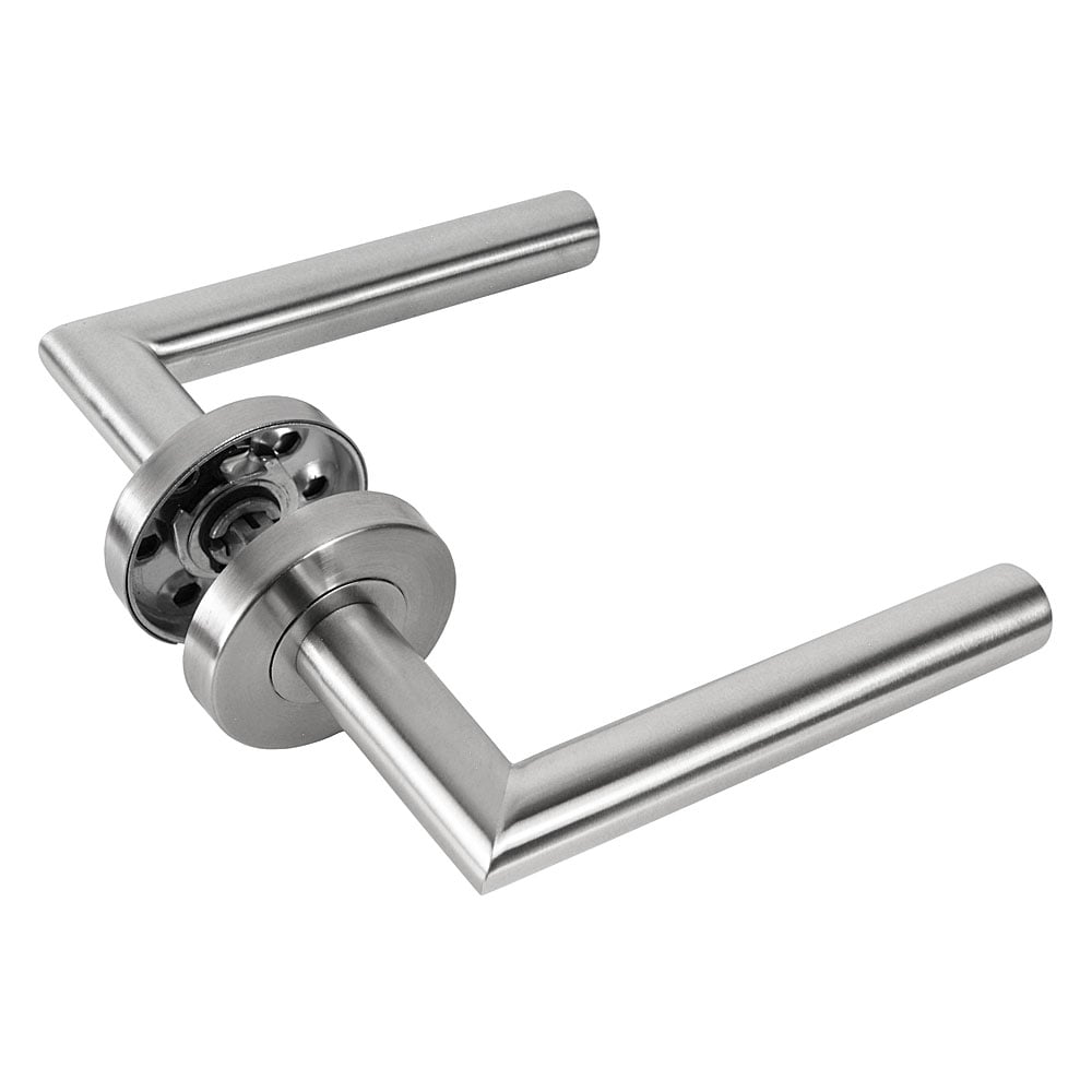 Handlestore Z300 Stainless Steel Internal Door Handles, 201, Mitred Lever On Rose