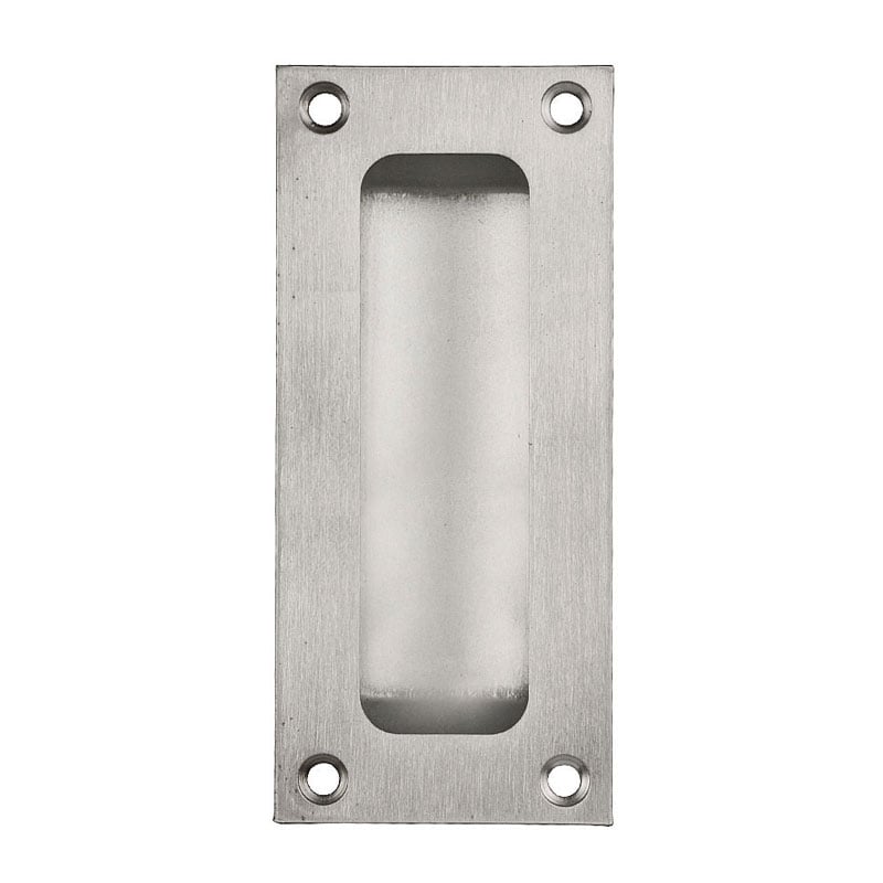 Carlisle Brass 102Mm Rectangular Flush Sliding Door Handles Satin Chrome