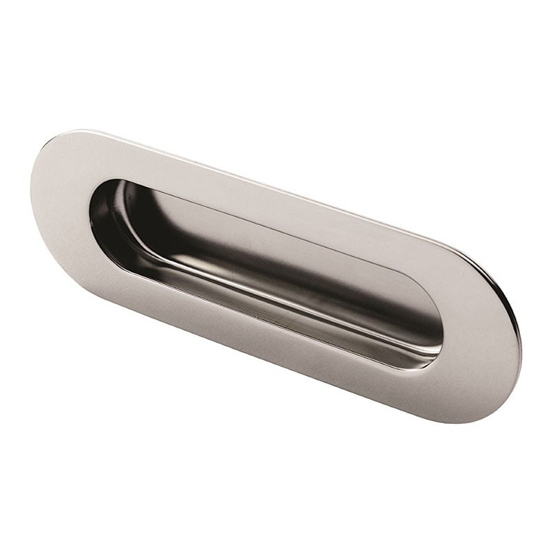 Carlisle Brass 120Mm Radius Flush Sliding Door Handle Bright Stainless Steel