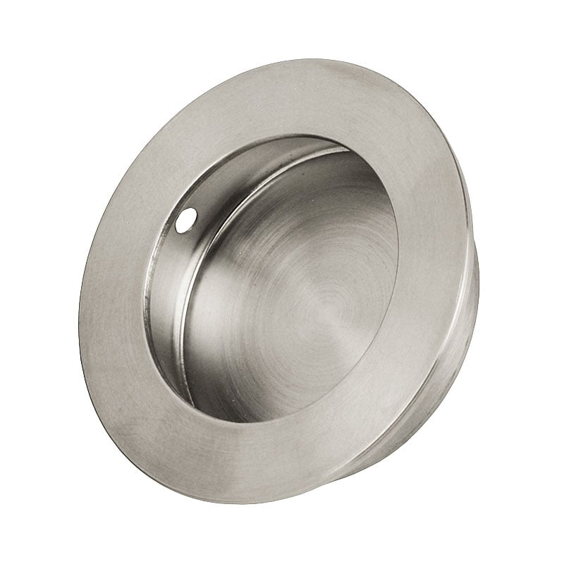 Carlisle Brass Satin Stainless Steel 80Mm Circular Flush Sliding Door Handles