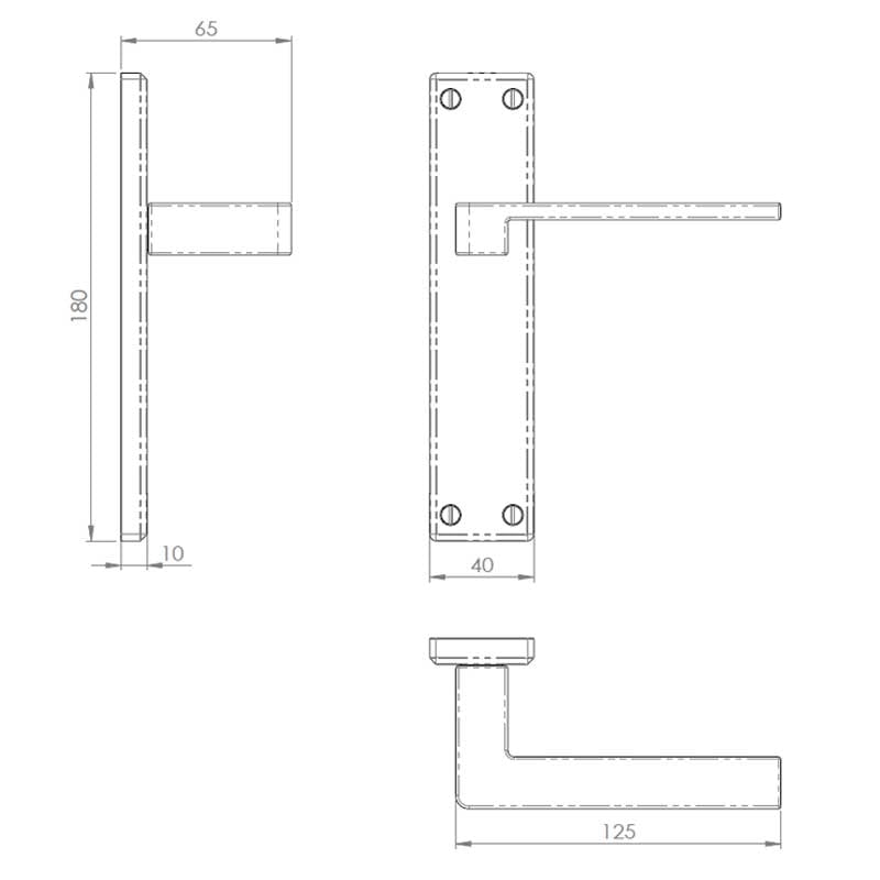Diagram Image for Z59 Lever Latch Door Handles