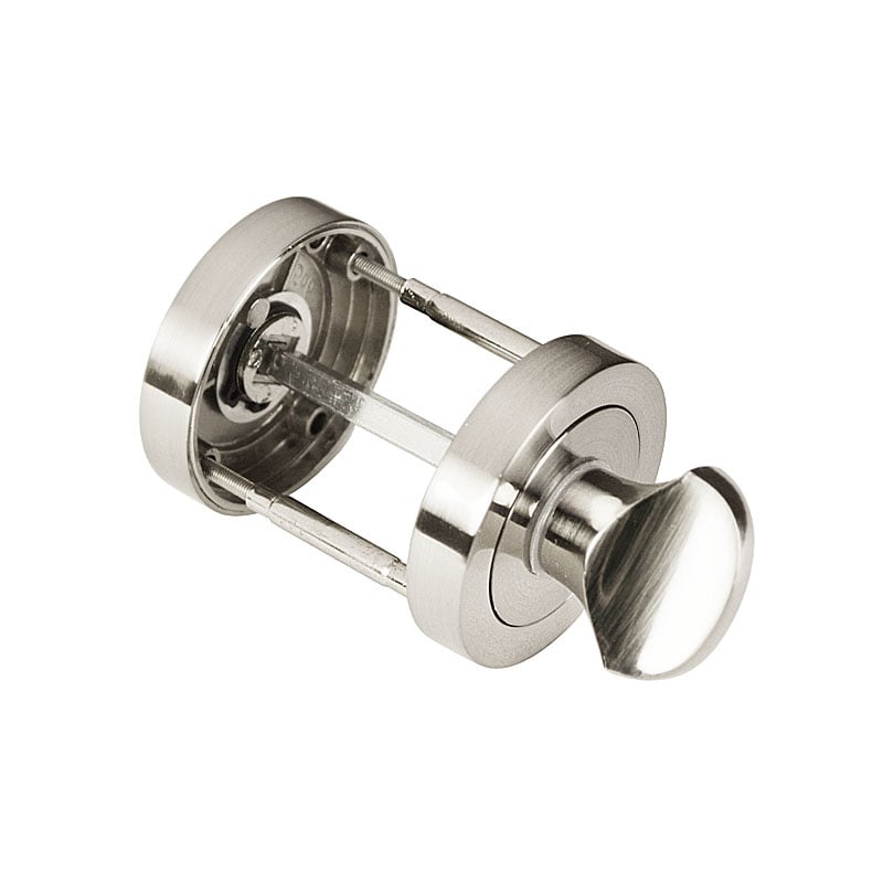 Handlestore Z101 Satin Nickel Bathroom Egress Thumbturn Assembly With Fixings