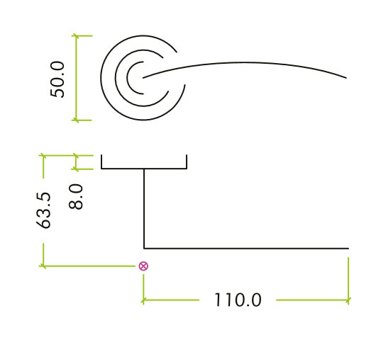 Diagram Image for Z82 Lever Rose Door Handle