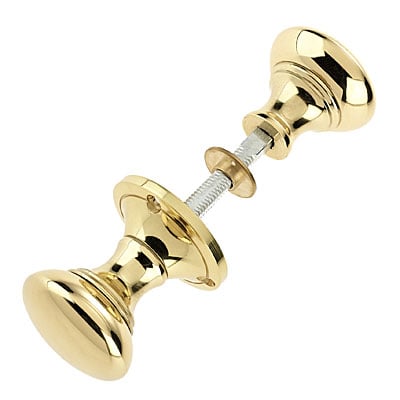 Frelan Z91 Dome Rim Knob Polished Brass