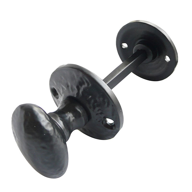 Z97 Tudor Antique Black Bathroom Turn & Release Oval Knob