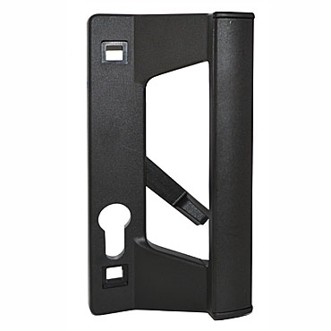 Black plastic patio door handle, schlegel