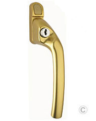 Hoppe Tokyo gold cranked espag handle